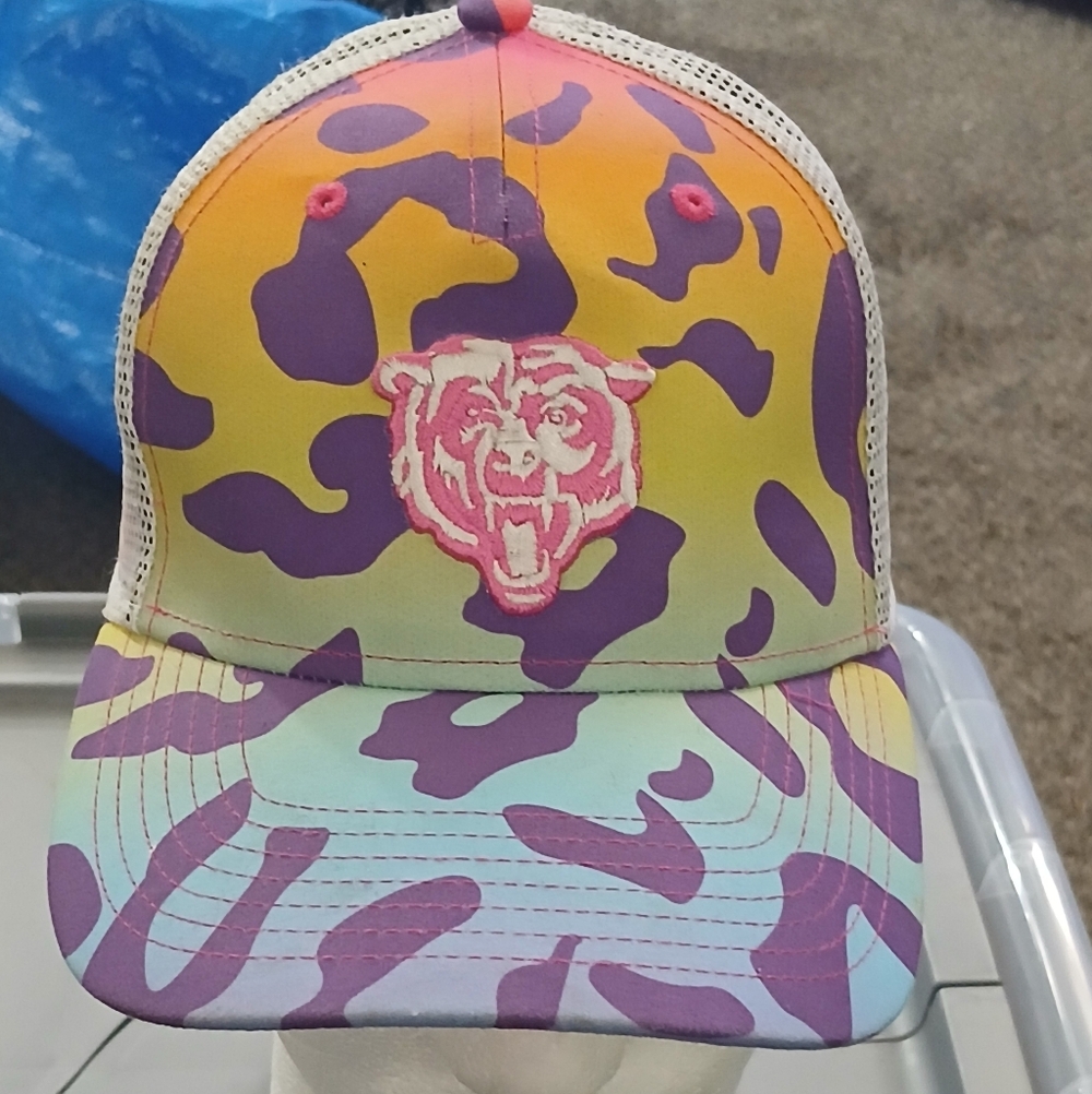 NFL ’47 Brand Chicago Bears Trucker Hat Pink Mesh Adjustable Cap Licensed